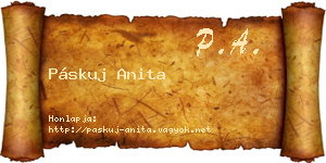 Páskuj Anita névjegykártya